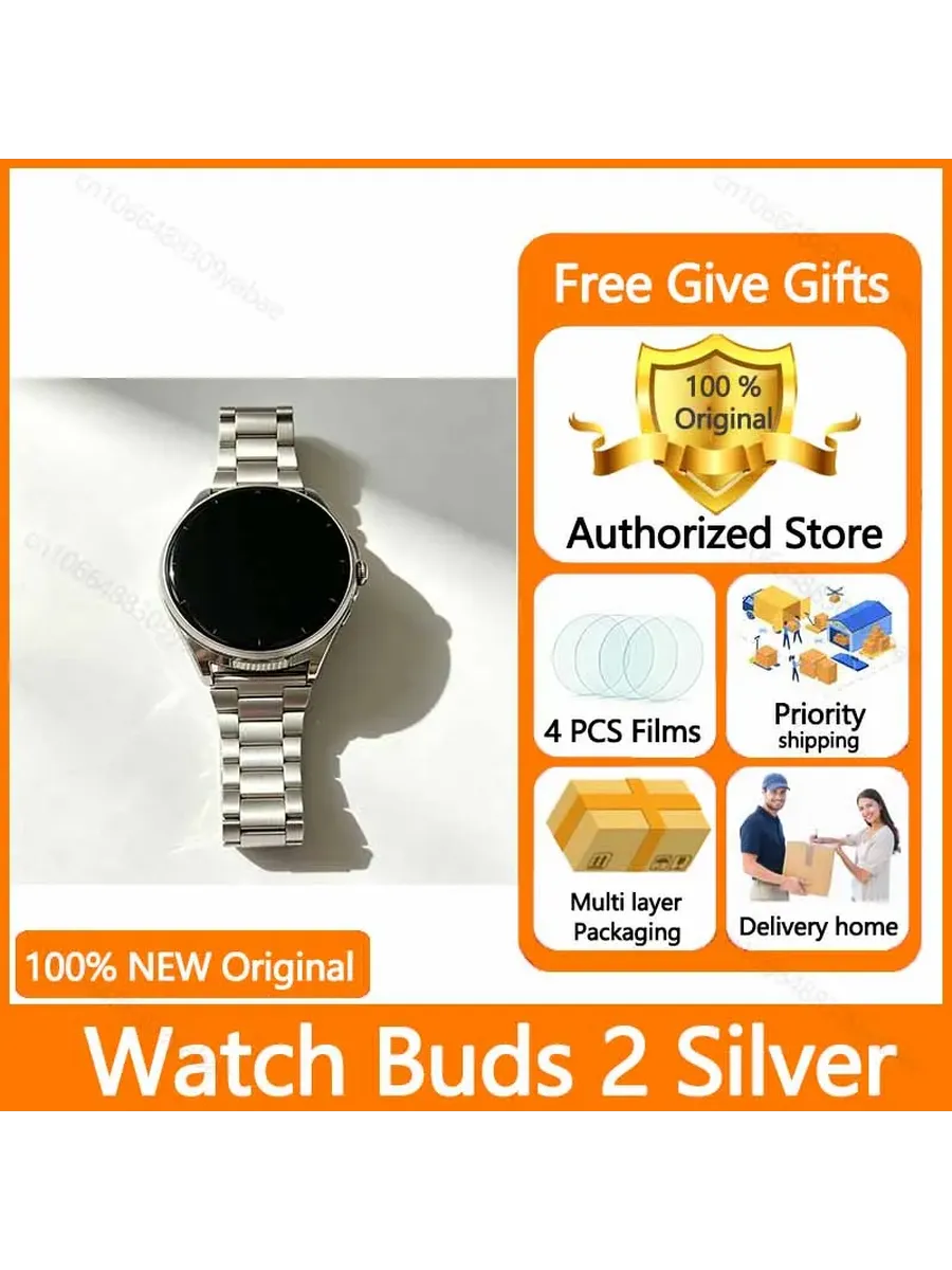 Huawei WATCH Buds 2 умные часы с наушниками Серебряный, Sil