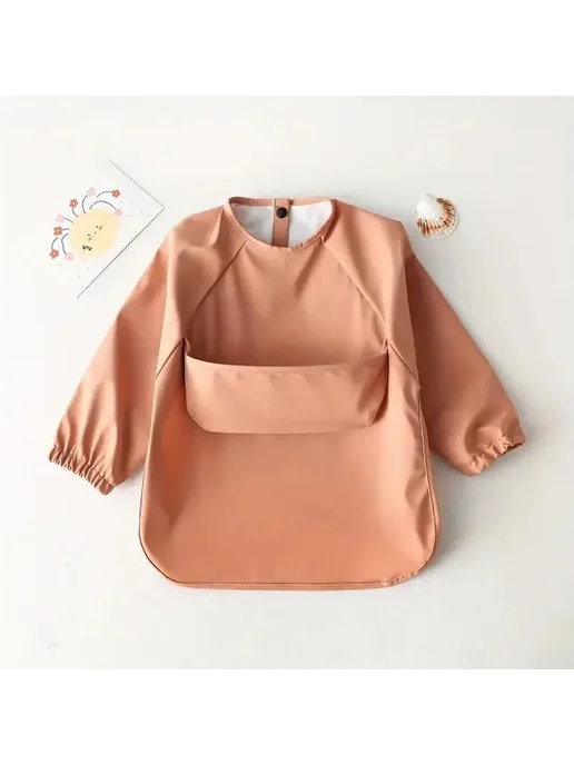 Нет бренда Детский водонепроницаемый фартук light grey, серый, фото 7