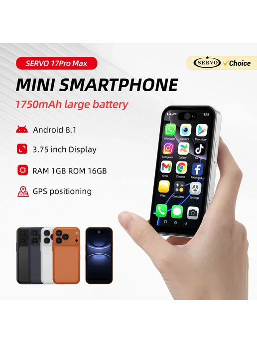 Смартфон SERVO 17pro Max Mini 1/16 ГБ, черный, фото 2