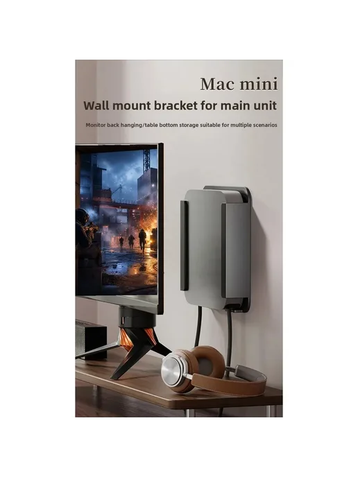 Нет бренда Кронштейн VESA для Mac Mini (2011-2024) из углеродистой стал, вариант, фото 2