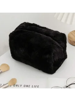 Нет бренда Плюшевая косметичка Неопреновый Нейлоновый black