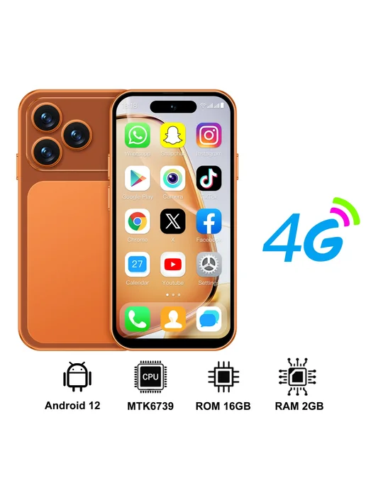Смартфон SERVO S4pro Mini Pocket 2/16 ГБ, оранжевый