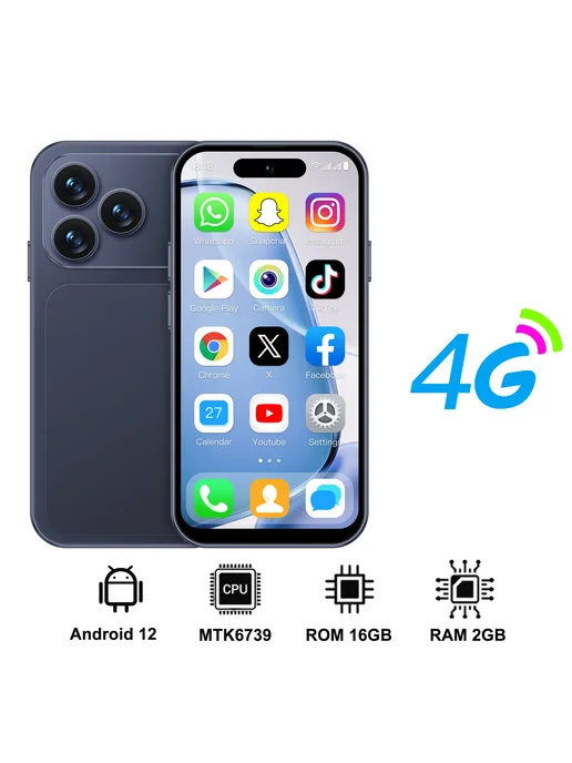 Смартфон SERVO S4pro Mini Pocket 2/16 ГБ, синий