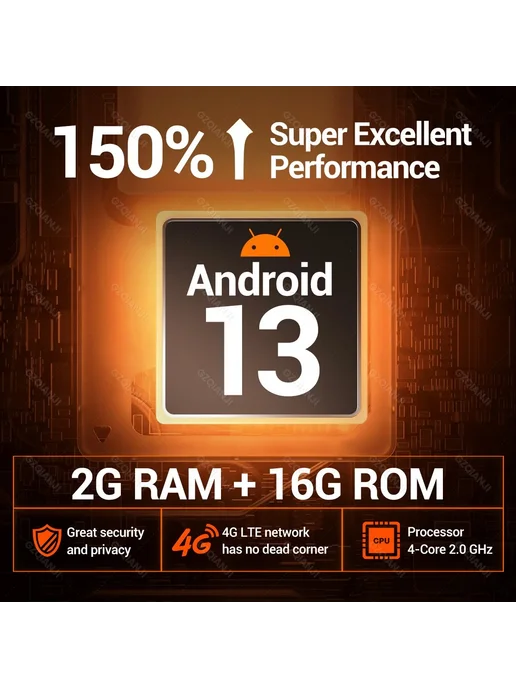 GZQIANJI Термопринтер 4G Android 13 2G16G США ВСТАВКА, 4 г, 16 г, фото 3