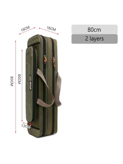 Нет бренда Сумка для удочек Oxfort 1680D армейский зеленый 2 3 4 слоя 3