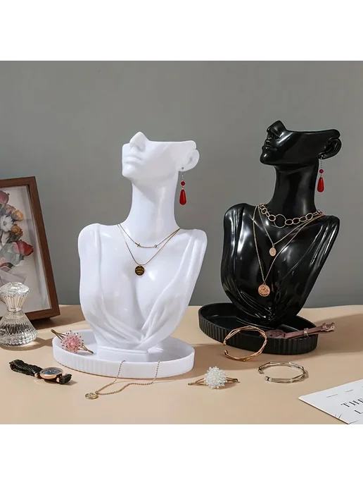Нет бренда Подставка украшений пластик Black, белый, фото 6