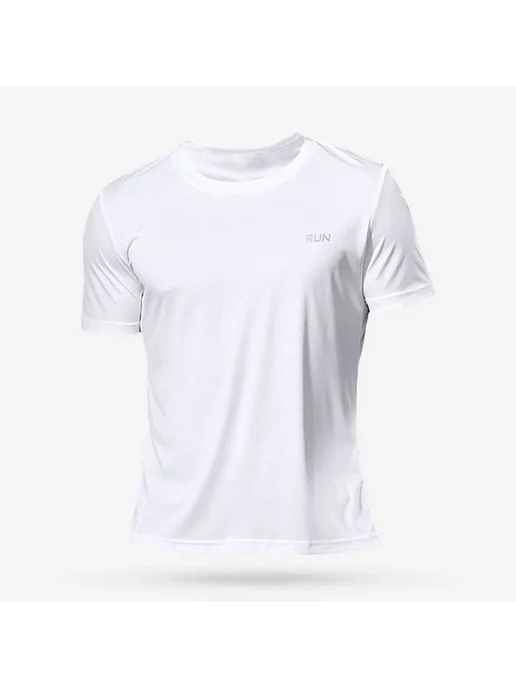 YOUONGWEAR Мужские быстросохнущие футболки для бега из полиэ, белый