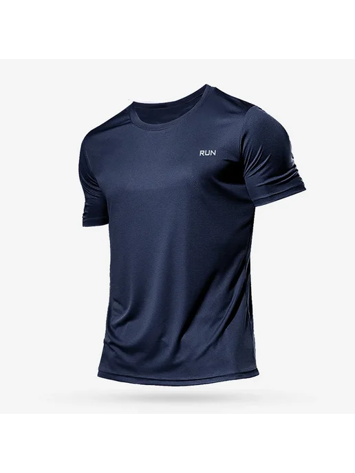 YOUONGWEAR Мужские быстросохнущие футболки для бега из полиэ, синий