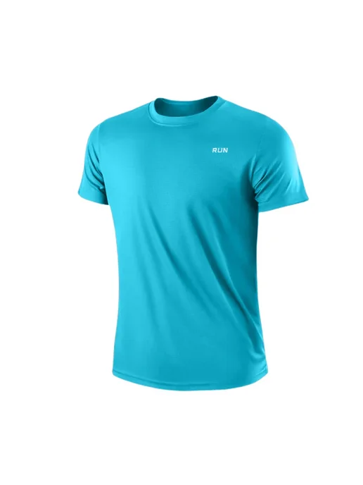 YOUONGWEAR Мужские быстросохнущие футболки для бега из полиэ, черный, фото 5