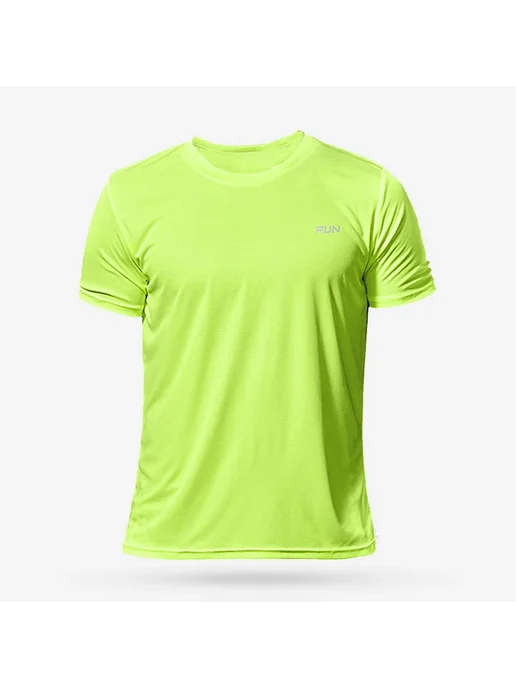 YOUONGWEAR Мужские быстросохнущие футболки для бега из полиэ, зеленый