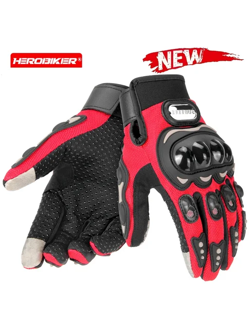 HEROBIKER Новые Летние Мотоциклетные Перчатки, Дышащие, С Защитой От П, розовый, фото 2