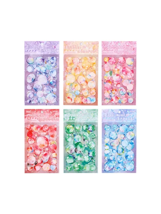 Нет бренда Наклейки пузырьки фиолетовые, 4шт, Color D, 4 шт, фото 6