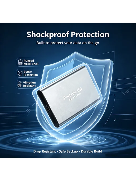 Портативный SSD Samsung 32TB Silvery, 64 ТБ, фото 4