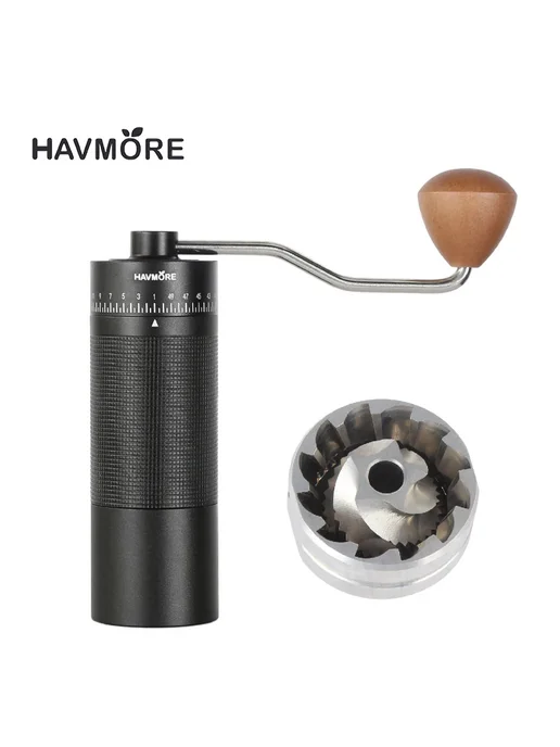 HAVMORE Профессиональная ручная кофемолка Black-G16s, коричневый