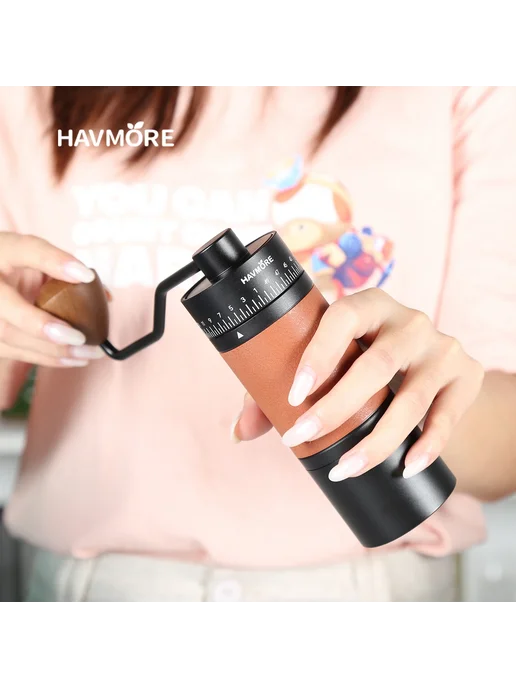 HAVMORE Профессиональная ручная кофемолка Black-G16s, коричневый, фото 3