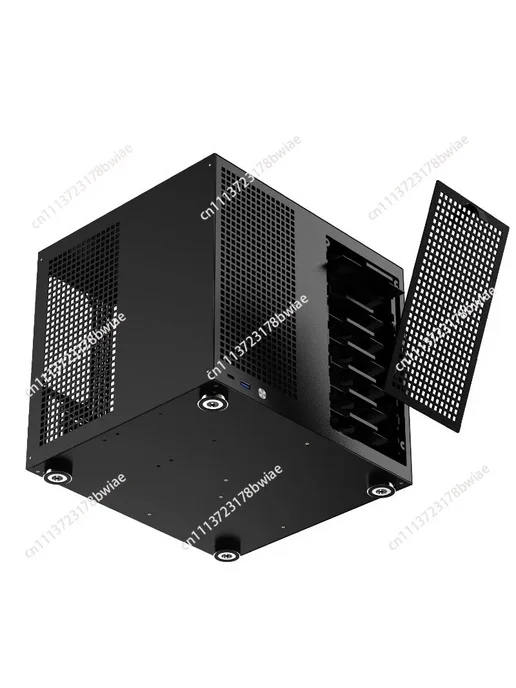 Нет бренда 8-отсековый корпус NAS black, черный, фото 3