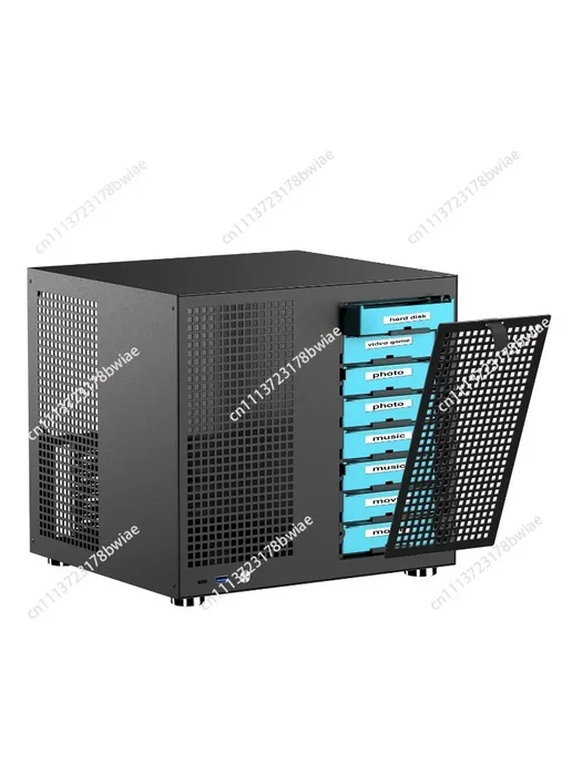Нет бренда 8-отсековый корпус NAS black, белый, фото 4