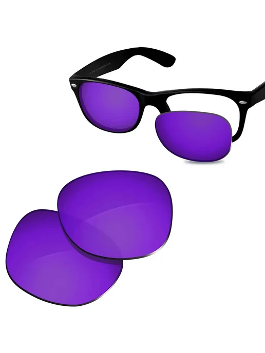 Beeyspecslab Линзы UV400 Ray Ban Wayfarer RB2132 Ice Blue, синий, фото 2