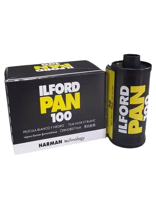 Нет бренда ILFORD PAN 100 Черно-белая пленка 36 кадров рулон, черный, фото 2