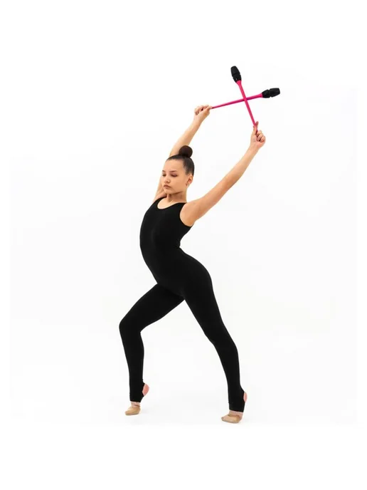 RGB (Russian Gymnastics Brand) Булавы для художественной гимнастики черные и розовые, черный, фото 4