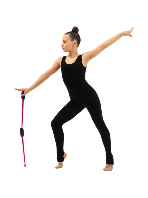 RGB (Russian Gymnastics Brand) Булавы для художественной гимнастики черные и розовые, черный, фото 6