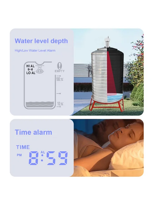Ультразвуковой жидкостный уровень метра с LCD, для воды, вариант, фото 8