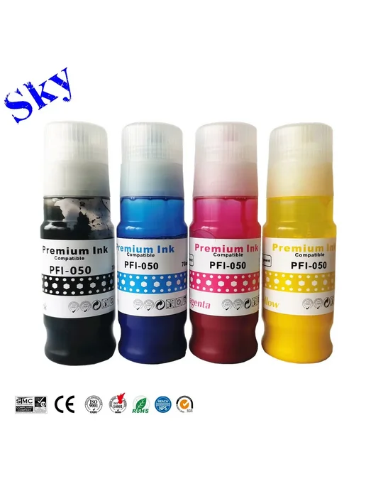 CHAMP SKY Чернила PFI-050 Premium Ink для Canon Magenta, голубой, фото 4