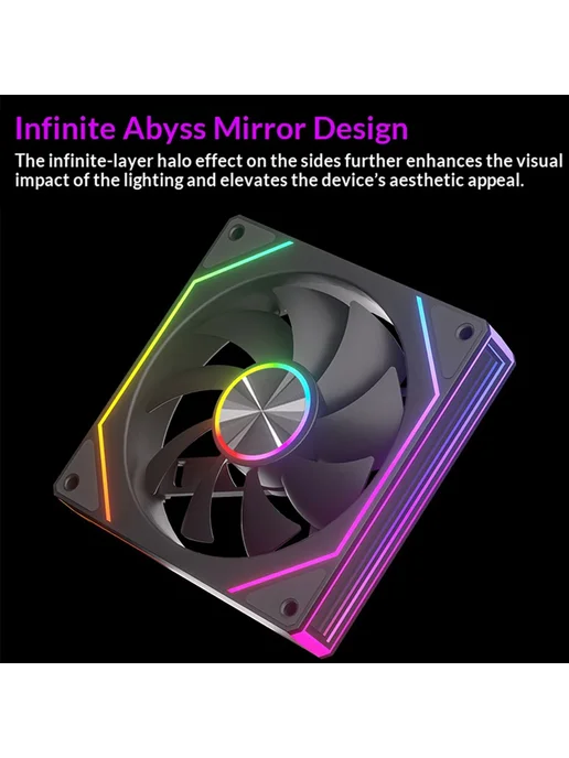 Нет бренда Вентилятор PRISM 8PRO A-RGB Black Reverse 3PCS, 5 шт, фото 4