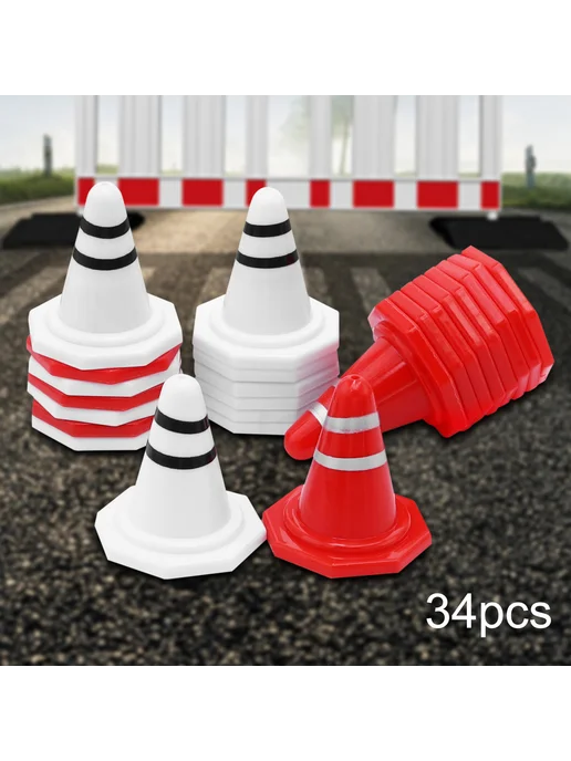 Комплект конусов 64шт для тренировок и игр, красн-белые, 64 шт
