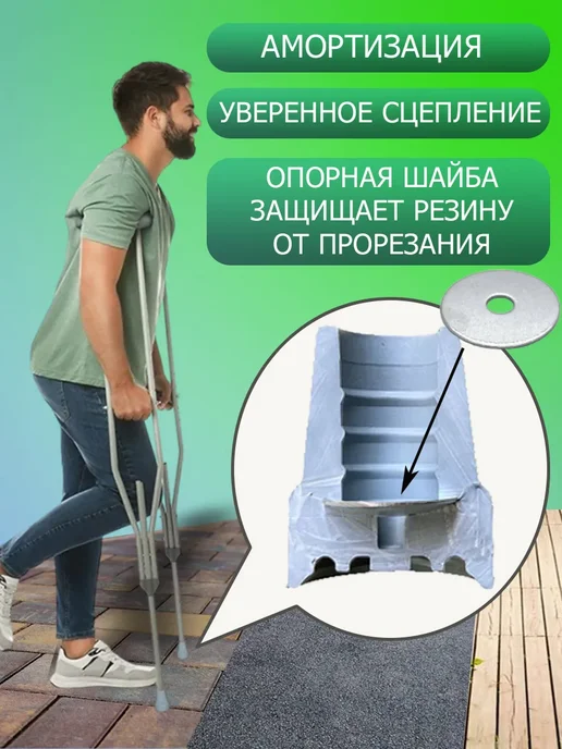 Наконечники для костылей насадка на трость и ходунки, вариант, фото 4