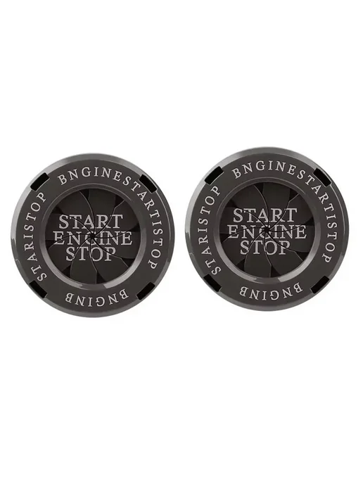 Нет бренда Кольцо-накладка кнопки двигателя 2pcs grey, 2 шт