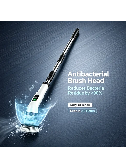 Zqoxinnova Cordless Spin Scrubber E-Clean-HyperAI, черный, фото 3