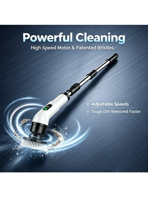 Zqoxinnova Cordless Spin Scrubber E-Clean-HyperAI, черный, фото 4