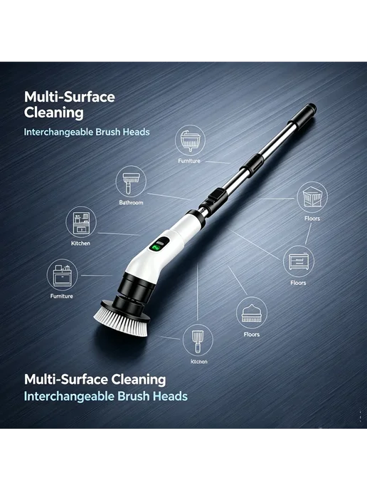 Zqoxinnova Cordless Spin Scrubber E-Clean-HyperAI, черный, фото 6