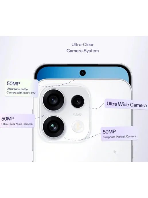 Смартфон OPPO Reno16 F 12/256 ГБ, синий, фото 3