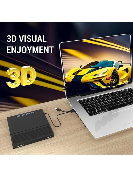 Нет бренда Внешний оптический привод USB 3.0 Type-C для Blu-Ray, вариант, фото 5