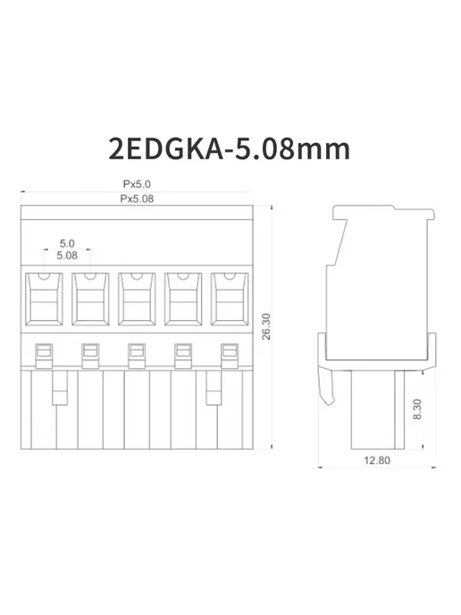 Нет бренда Комплект соединителей KF 2EDGKA + 2EDGR 5,08 мм, Black 3P, зеленый, фото 2