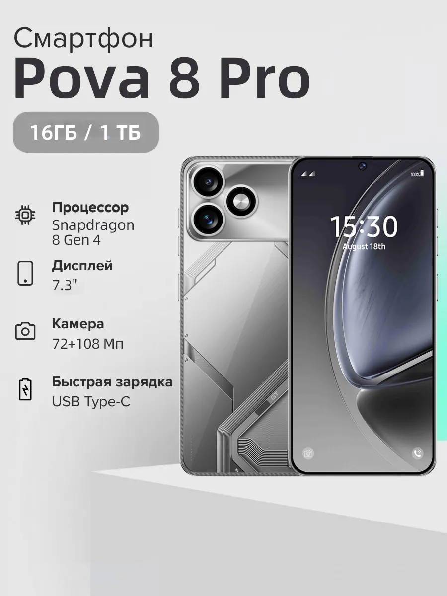 TECNO Смартфон Pova 8 Pro 16ГБ+1ТБ Ростест (EAC) флагманский