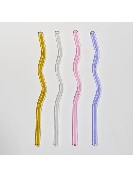 Floriddle Decor Стеклянные соломинки 4pc wave staws A, вариант