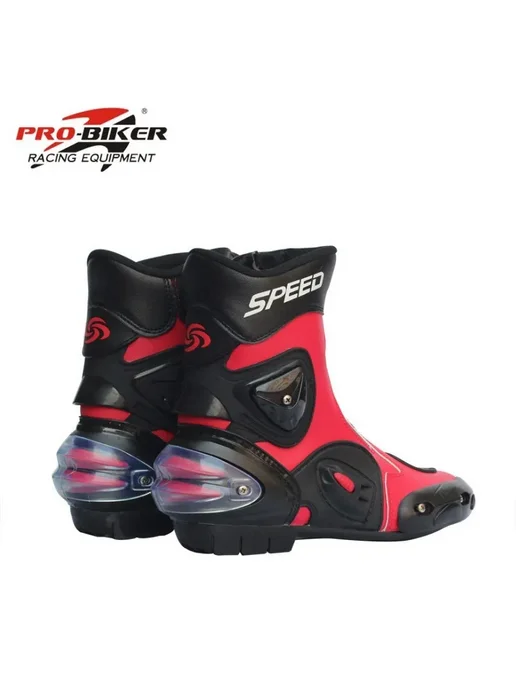 Нет бренда Профессиональные байкерские мотоциклетные ботинки, износосто, черный, фото 3