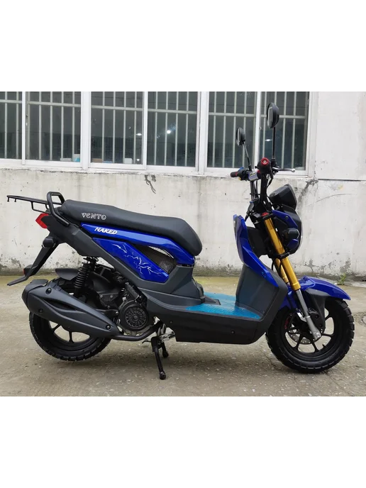 VMC Ventomatic Motus Company скутер взрослый бензиновый двухместный NAKED, синий, фото 2