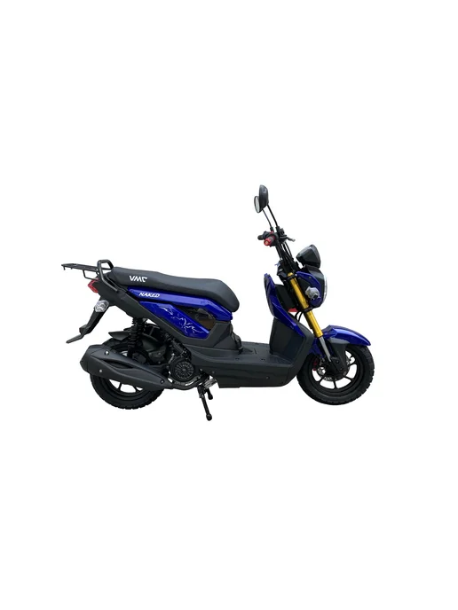 VMC Ventomatic Motus Company скутер взрослый бензиновый двухместный NAKED, синий, фото 4