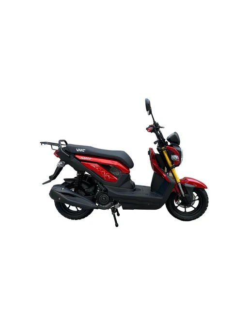 VMC Ventomatic Motus Company скутер взрослый бензиновый двухместный NAKED, красный, фото 5