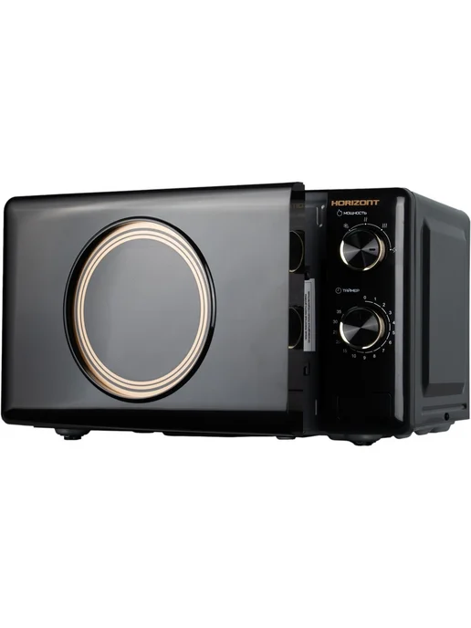 Печь микроволновая Horizont HSM205 RI Retro (Слоновая кость, окантов. серебро, Механика), HSM 205 RBG