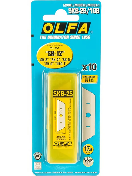 Лезвие трапециевидное (10 шт) для OL-SK-12 OLFA, 10 шт, фото 4