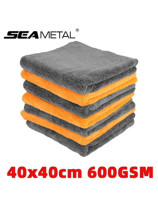SEAMETAL 2 шт, полотенца из микрофибры, утолщенные автодетализаторы, 2 шт, фото 2