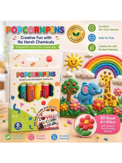 Набор для рисования 3D Puffy от Magic Popcorns Pens, вариант, фото 3