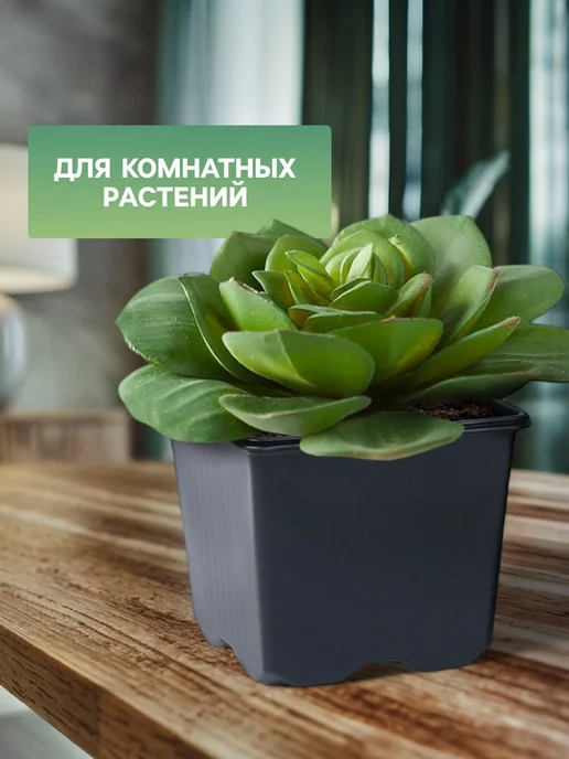 Greengo Горшок для рассады черный 180 мл 7x7x6.5 см, 100 шт, 7x7x6.5 см, 180 мл, фото 4