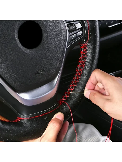 Черный чехол на руль 45 см, оплетка DIY, черный, фото 7