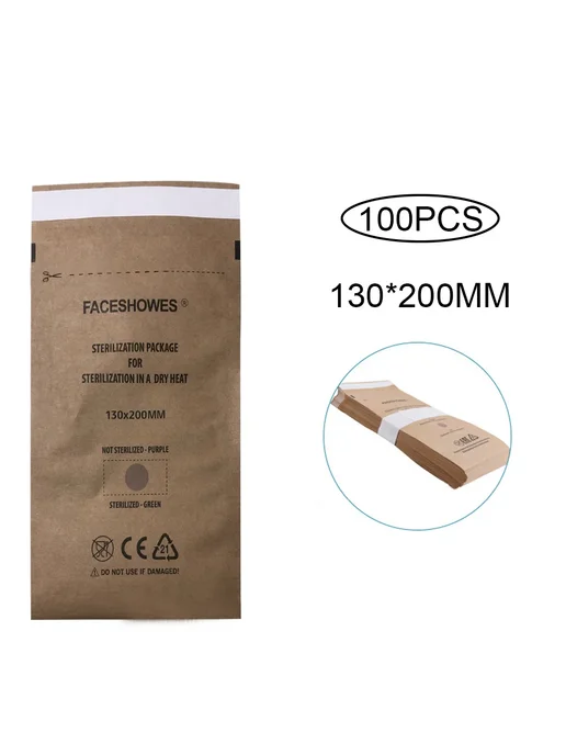 Gakonp Сумки для стерилизации ногтей 130x200mm-100pcs, 100 шт